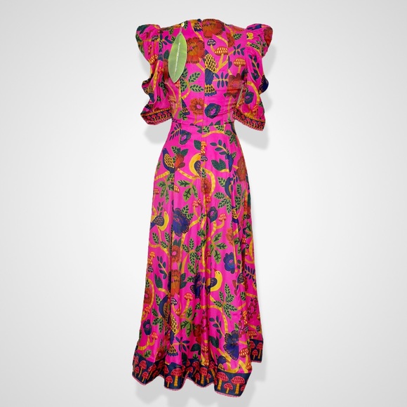 FARM RIO Sweet Forest Midi Dress - Pink - Picture 8 of 9